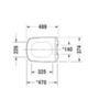 Duravit DuraStyle 60590000 Сиденье для удлиненного унитаза (253709, 254209) цвет белый, петли нерж сталь. с микролифтом.