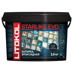 Затирка швов эпоксидная Litokol Starlike Evo S.145 Nero Carbonio, 2,5 кг