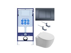 Aquatek SET Aquatek СИРИУС KDI-038 SET Aquatek СИРИУС KDI-038 (рама INS-0000012 +крепёжKKI-0000002 + клавиша KDI-0000033 + унитаз AQ1582T-00 СИРИУС TORNADO с тонким сиденьем soft-close) фото