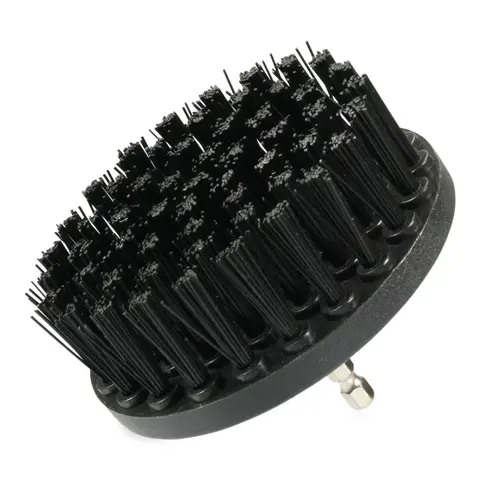 А302 CARPET BRUSH HARD Нейлоновая щетка для шуруповерта 100мм (жесткая, черная)