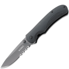 Фото Полуавтоматический складной нож Incendor Veff Flat Top Serrations®, CRKT 6875, сталь 8Cr13MoV Titanium Nitride Combo Edge, рукоять стеклотекстолит G10