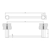 Gessi Rilievo 59397#299 Полотенцедержатель, 30 см, цвет: nero XL