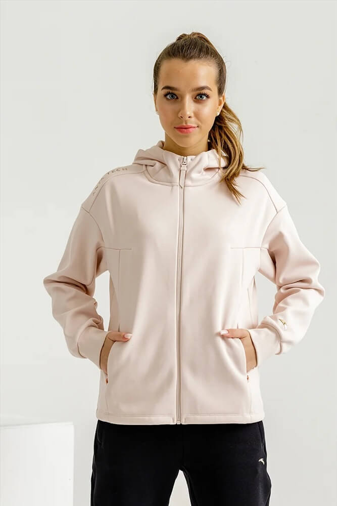 Женская спортивная толстовка Anta Knit Track Top розовая