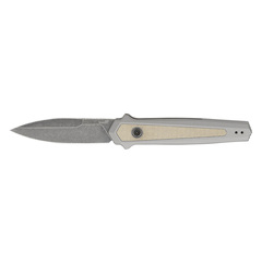 Фото Автоматический складной нож Kershaw Launch 15, сталь CPM MagnaCut, рукоять алюминий/микарта, серый