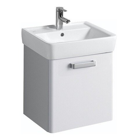 Geberit Renova Plan 879170000 Тумба под раковину, 48.5x46.3x47.2см, матовый белый / меламиновое покрытие, ультраглянцевый белый / пленочное покрытие