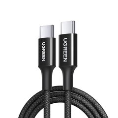 Кабель  UGREEN L502 (35203) 100W USB-C to USB-C PD Fast Charging Braided Cable 5A Max 0.5m - Black
