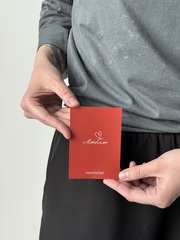 Открытка 7,5*10см - Люблю с сердечком