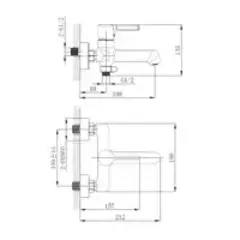 Смеситель для ванны HAIBA HB60814-7 черный