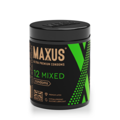 Презервативы MAXUS Mixed №12 с железным кейсом, набор, X-Edition, 12 шт