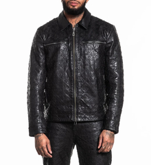 Куртка кожа Affliction QUILTED CROSS