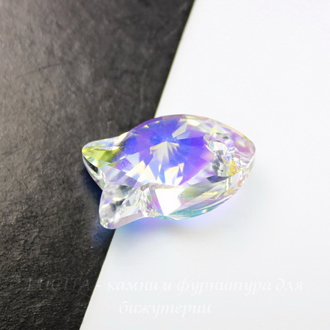 6727 Подвеска Сваровски Fish Crystal AB (18 мм) ()