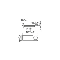 Бра с ридером MOOD черное LED 2x3W 2W 3000K