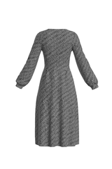Наина. Льняное платье миди с рукавом PL-42-2315