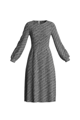 Наина. Льняное платье миди с рукавом PL-42-2315