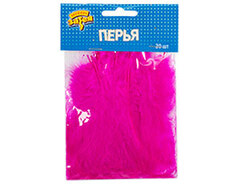 Перья Ярко-розовые, 10 см, 30 шт.