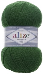 ALIZE "LANAGOLD 800", 49% шерсть, 51% акрил, 100 гр, 800 м, 118 зелёная трава