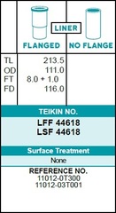 Гильза блока цилиндров TEIKIN LSF44618 (4шт/упак) не хонингованная