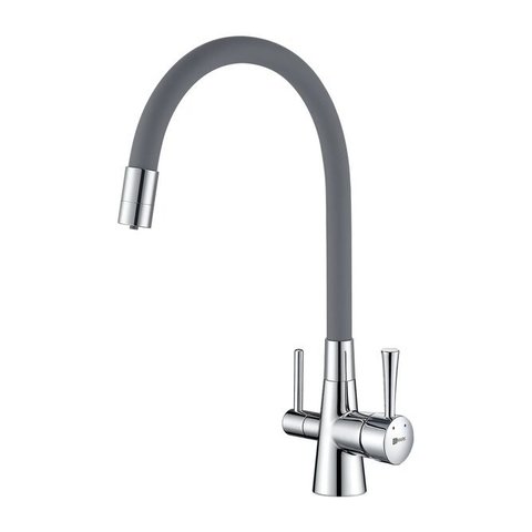 Смеситель для кухни с подключением к фильтру с питьевой водой Lemark Comfort - LM3075C-Gray