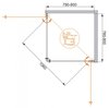 Cezares Elena ELENA-W-A-2-90-P-CR Душевой уголок, цвет: хром