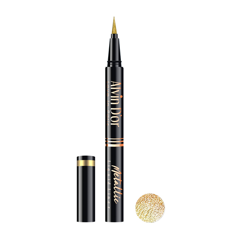 .Alvin D`or AD-52 Лайнер стойкий для век металлик metallic liquid liner 24h high тон 01золотой