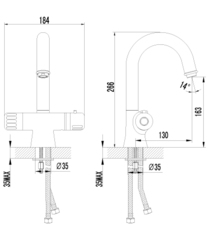 Смеситель для умывальника LEMARK THERMO – LM7736C
