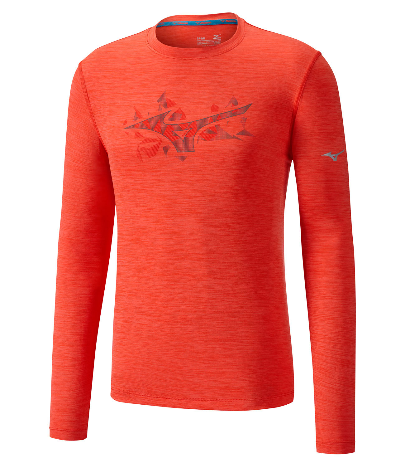 Mizuno Impulse Core Graphic Ls Tee футболка с длинным рукавом мужская красная
