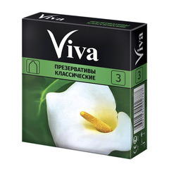 Viva презервативы классические, 3 шт