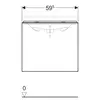 Geberit Acanto 500.609.16.1 Тумба под раковину, 59.5x53.5x47.5см, черный / лакированный матовый, черный / глянцевое стекло
