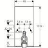 Geberit Monolith 131.001.SI.5 Сантехнический модуль для напольного унитаза