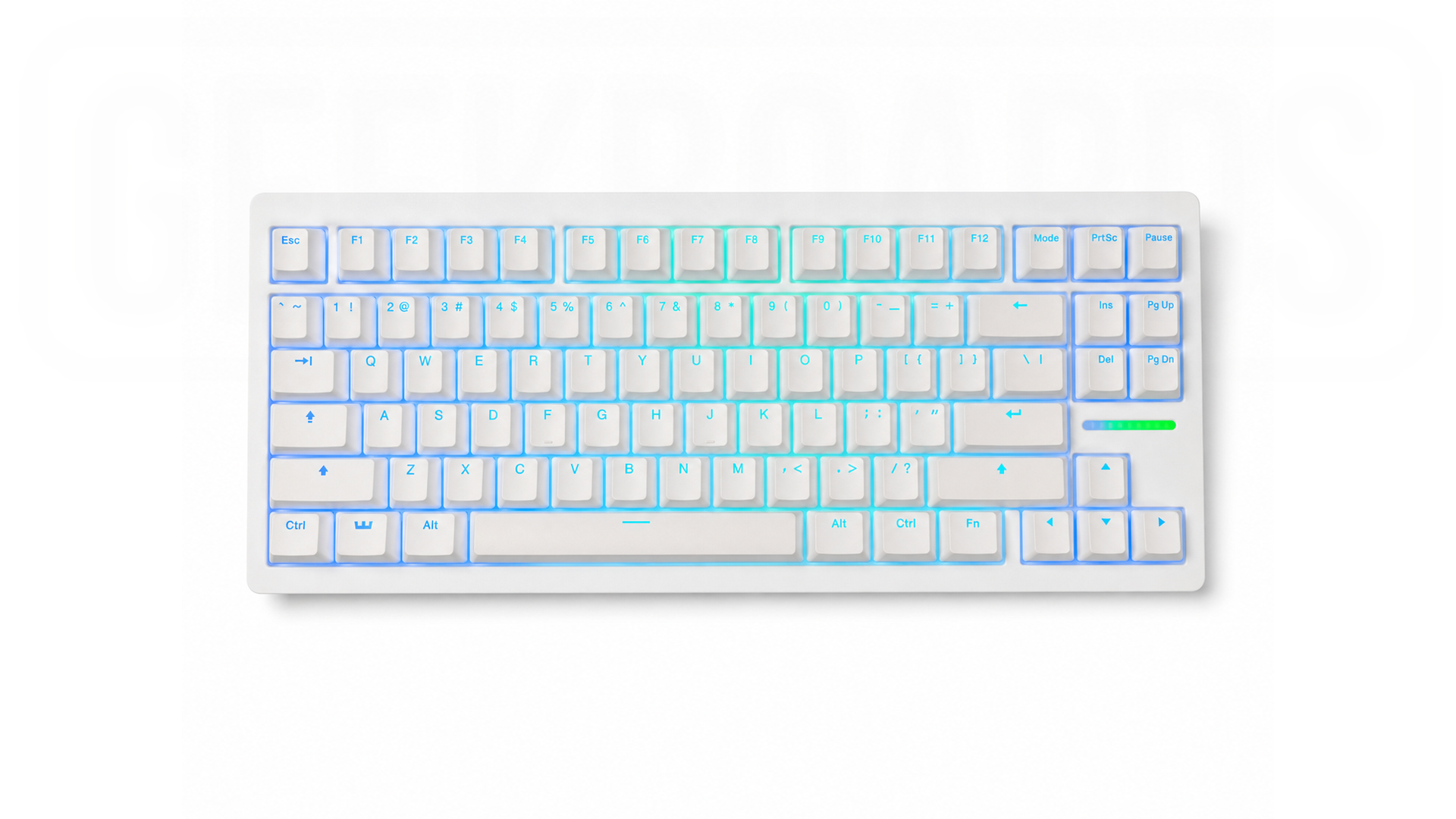 Wooting 80 HE Zinc Alloy White — белая магнитная клавиатура в