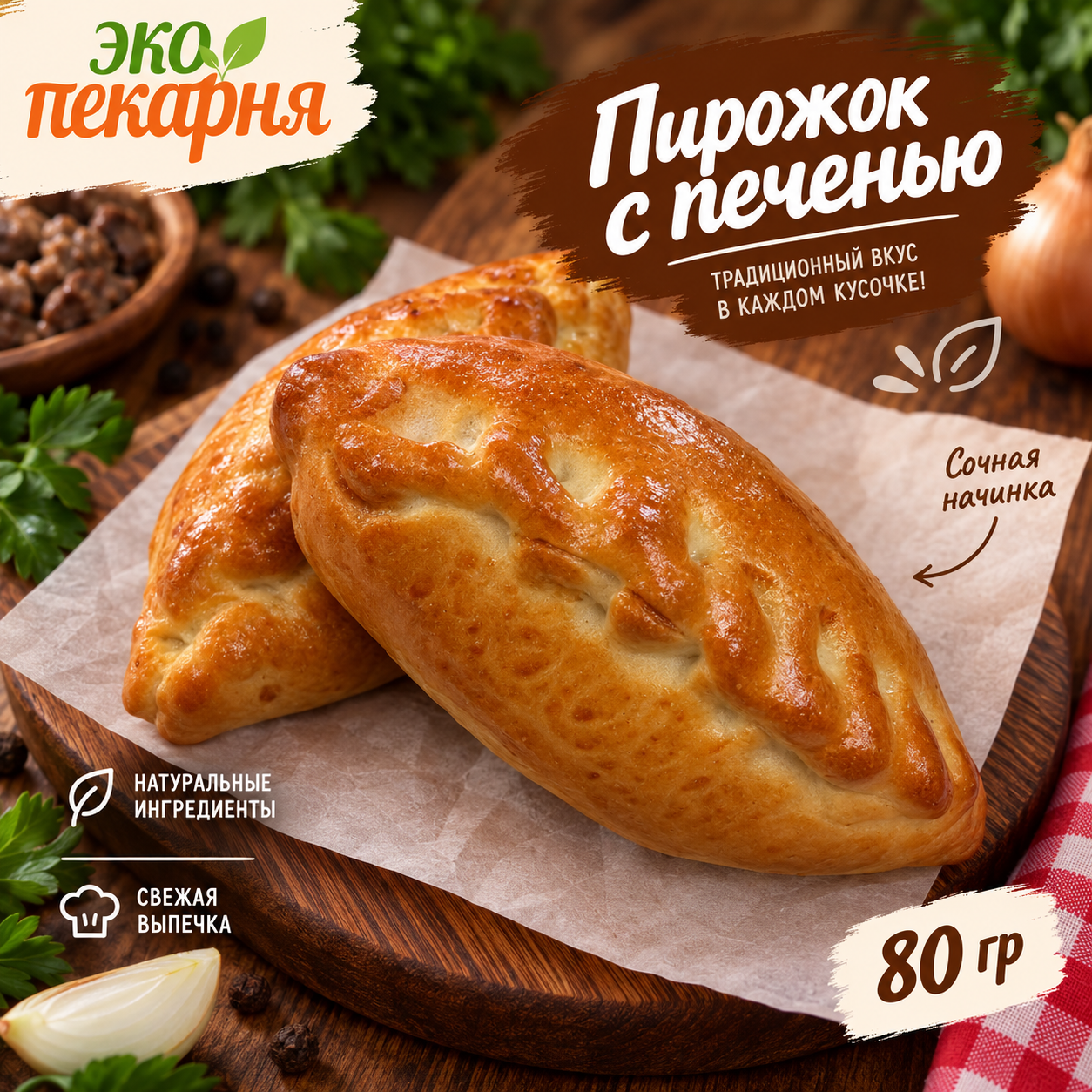 Пирожок с печенью