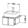 Duravit Vero Air VA612402222 База под раковину 298x484x431мм, 1 выдв.ящик, цвет белый глянцевый