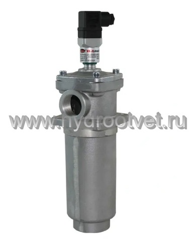 Фото RFBN/HC160DE10B1.XAL - Сливной фильтр гидравлический одинарный модели RF с алюминиевым корпусом тонкость фильтрации 10 мкм, типоразмер 160, вид присоединения: резьба G11/4, материал корпуса - алюминий, рабочее давление до 25 бар, визуальный индикатор загрязнения