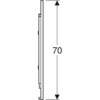 Geberit Option Plus 501.073.00.1 Зеркало с подсветкой с прямым и непрямым освещением, 90x70см, Серебристые оттенки / Матированный алюминий