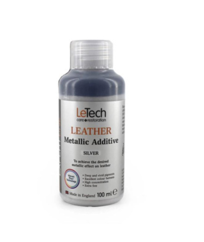 LeTech Expert Line Краска для кожи металлик серебро (Leather Silver Additive) концентрат, 100мл