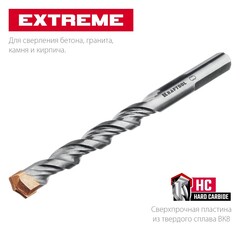 KRAFTOOL Extreme, 6 х 100 мм, трехгранный хвостовик, сверло по бетону (29166-100-06)