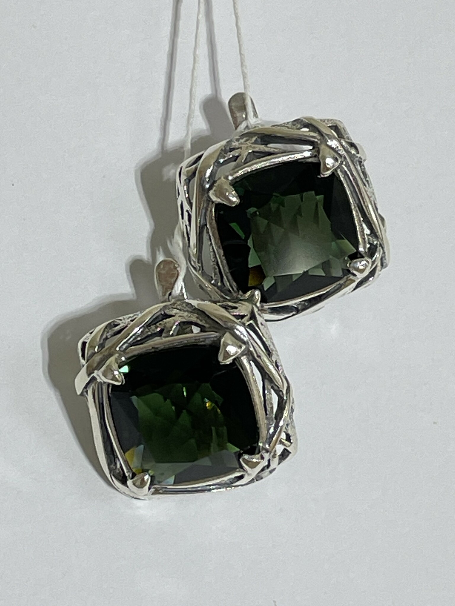 Микадо (серьги из серебра)