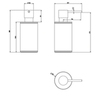 Gessi 316 54737#239 Дозатор для жидкого мыла настольный, цвет: белый/steel brushed