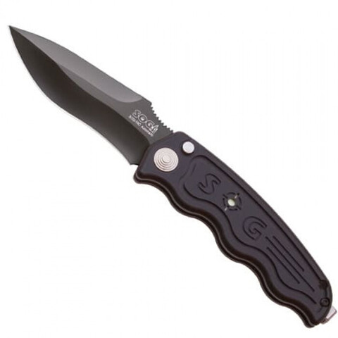 Нож SOG, ST-06 Tactical Drop Point Black TiNi