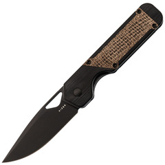 Фото Складной нож Kizer Militaw black сталь Nitro-V, рукоять Black G10/Brown Micarta