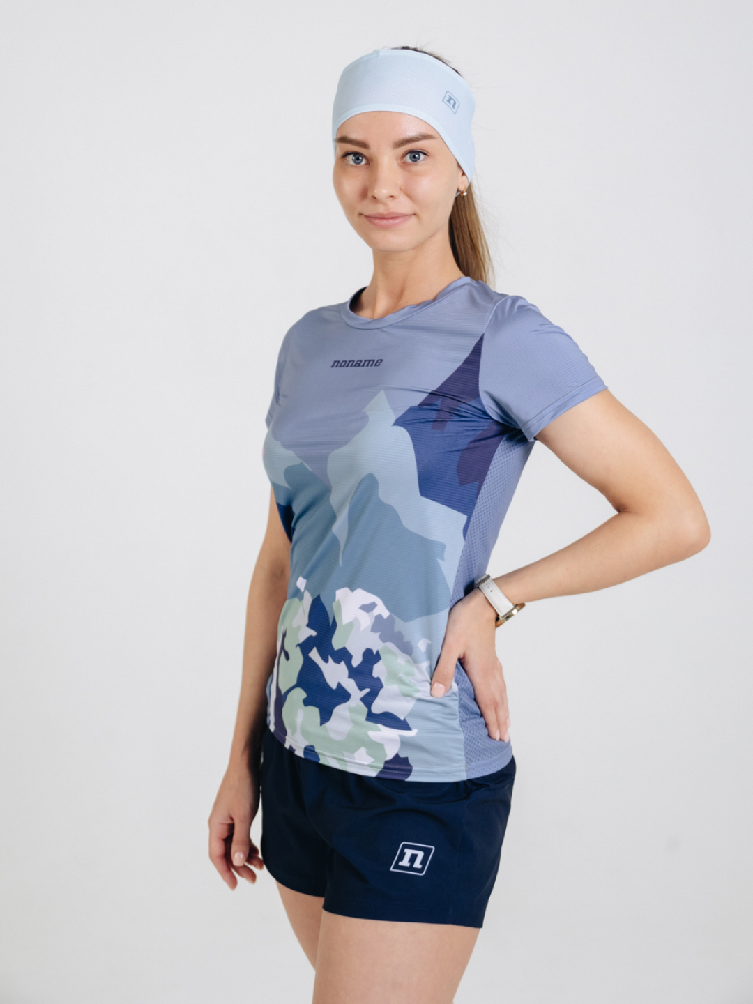 Женская спортивная тренировочная футболка Noname Miler T-Shirt SS 25 WOS blue - 2
