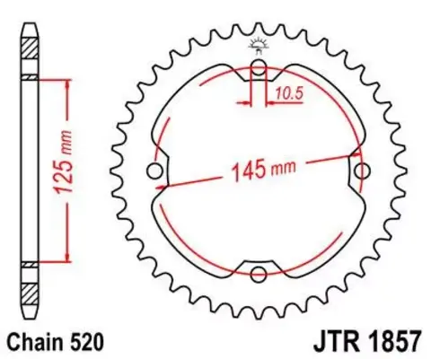 Звезда ведомая JTR1857 40