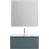 BelBagno UNO-800-1C-SO-AO База под раковину подвесная с фрезерованными ручками по всей длине фасада с одним выкатн. ящ., Голубой Матовый, 800x455x350
