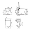 Ideal Standard I.Life E K875501 Безободковый унитаз-биде подвесной, электронный, пульт, фен, форсунка омывания, подсветка, датчик присутствия, цвет: белый глянец