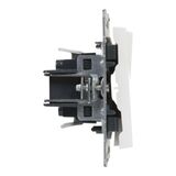 Переключатель двухклавишный - Legrand SUNO - 10АХ 250В безвинтовые зажимы - Белый — фото 4