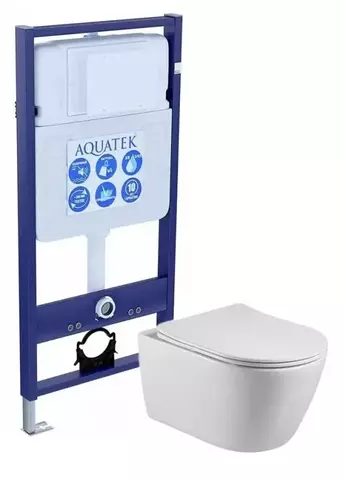 Aquatek Бетта SET AQUATEK БЕТТА Инсталляция с унитазом, цвет: белый