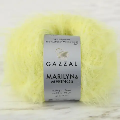 Пряжа Gazzal Marilyn & Merinos 8261 лимон