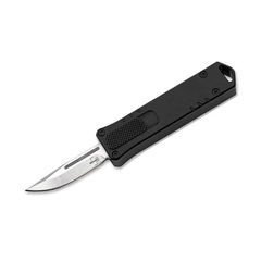 Фото Фронтальный автоматический нож Boker Micro USB OTF, сталь D2, рукоять алюминий, черный
