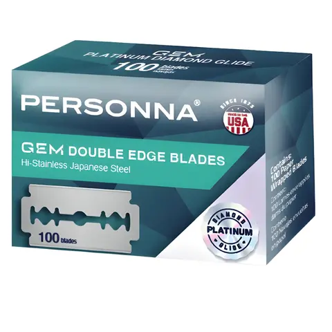 Лезвия Personna GEM Platinum Hi- Stainless Japanese Steel USA 100 штук