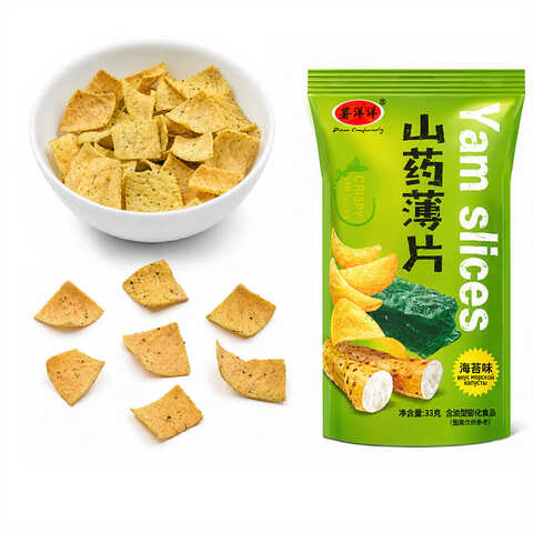 Чипсы из ямса со вкусом водорослей нори ShuYangYang (SYY1002) 1кор*8бл*20шт, 33гр